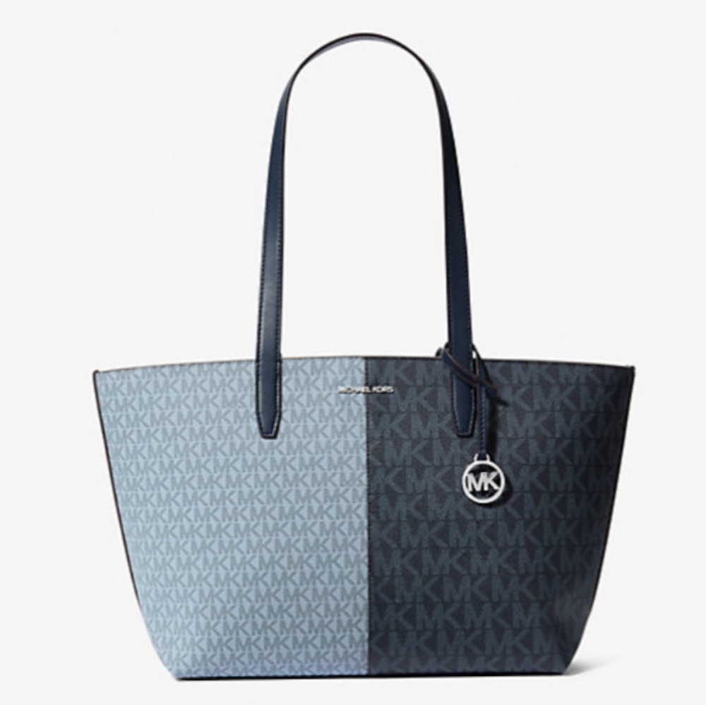 NEW Michael Kors Jet Set Travel Tote Navy Multi